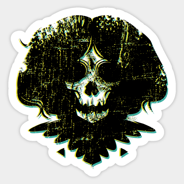 Ghostface - Black Sticker by rudyfaber